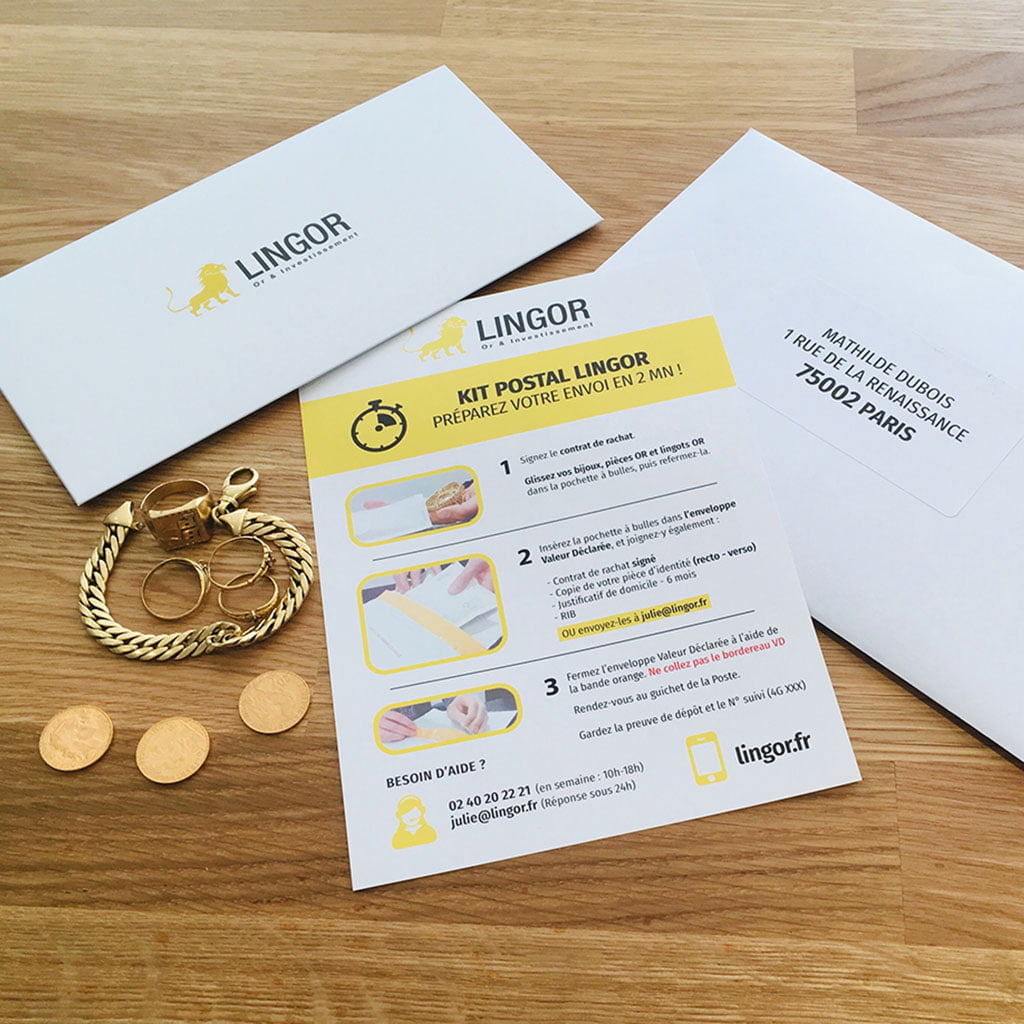 Vendre votre OR par internet kitpostal LINGOR